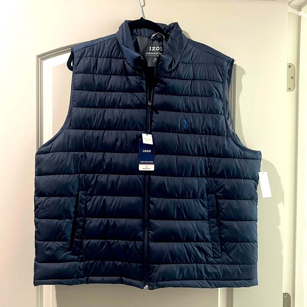 NWT Izod XXL Navy Blazer Puffer Vest
